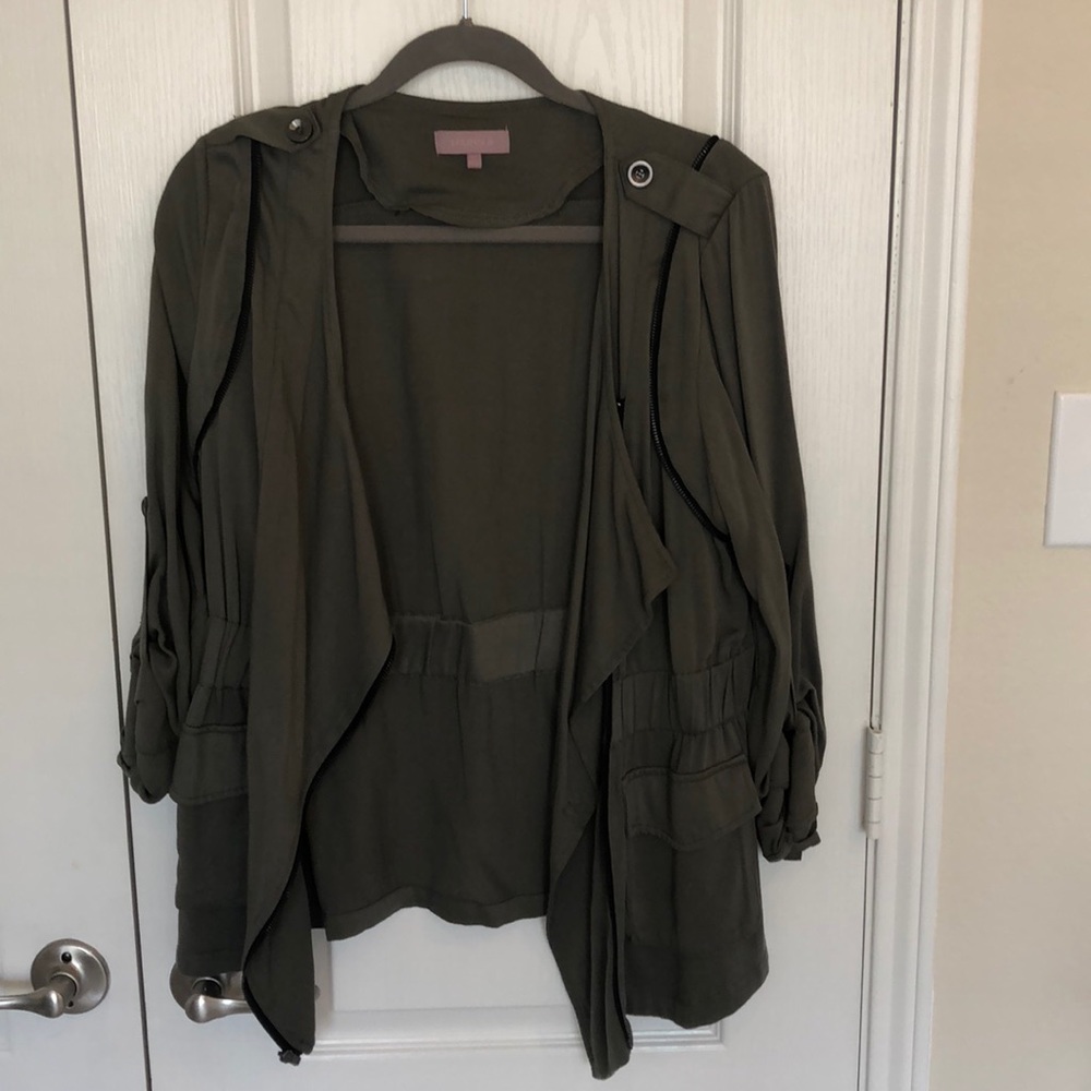 dark green jacket